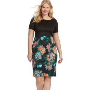 Adrianna Papell Floral 🥀 Scuba Sheath Dress